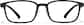 Front view of Rectangle Glasses  P2019221 in Black thumbnail