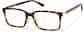 Angle view of Plastic Rectangle Glasses  P2020025 in Tortoiseshell thumbnail