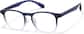 Angle view of Lunettes carrées P2020116 in Bleu thumbnail