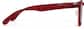 Side view of Lunettes carrées P2020118 in Rouge thumbnail