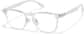 Angle view of Square glasses P2020123 in Clear thumbnail