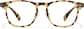 Front view of Lunettes carrées P2020125 in Carapace de tortue thumbnail