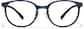 Front view of Lunettes rondes P2020516 in Bleu thumbnail