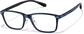 Angle view of Rectangle Glasses P2020716 in Blue thumbnail