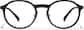 Front view of Round Glasses  P2020821 in Black  thumbnail