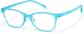 Angle view of Cat-Eye Glasses P2023916 in Turquoise Blue thumbnail