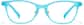Front view of Cat-Eye Glasses P2023916 in Turquoise Blue thumbnail