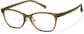 Angle view of Lunettes œil-de-chat P2023924 in Olive foncé  thumbnail