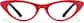 Front view of Cat-Eye Glasses P2025618 in Red thumbnail