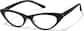 Angle view of Cat-Eye Glasses P2025621 in Black thumbnail