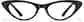 Front view of Cat-Eye Glasses P2025621 in Black thumbnail