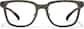 Front view of Square Glasses P2026615 in Oak thumbnail