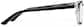 Side view of Rectangle Glasses P2026921 in Black thumbnail