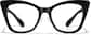 Front view of Lunettes œil-de-chat P2027021 in Noir thumbnail