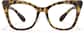 Front view of Cat-Eye Glasses P2027025 in Tortoiseshell thumbnail