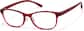 Angle view of Oval Glasses P2027318 in Red thumbnail