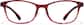 Front view of Oval Glasses P2027318 in Red thumbnail