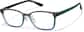 Angle view of Rectangle Glasses P2027616 in Blue thumbnail