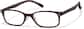 Angle view of Plastic Rectangle Glasses  P2027915 in Brown  thumbnail