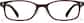 Front view of Plastic Rectangle Glasses  P2027915 in Brown  thumbnail