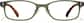 Front view of Plastic Rectangle Glasses  P2027924 in Moss thumbnail