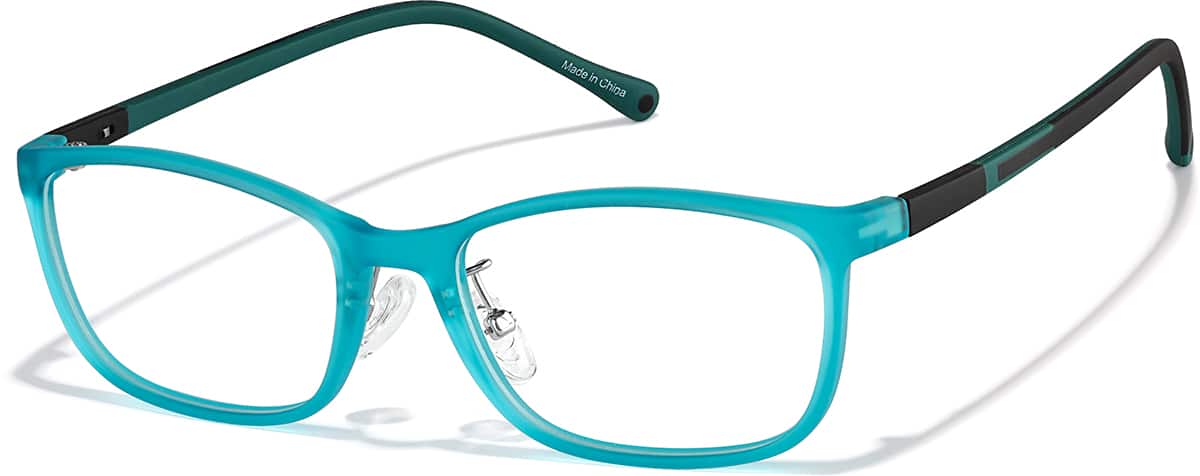 Blue Kids' Rectangle Glasses #P2029312 | Zenni Optical