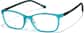 Angle view of Kids' Rectangle Glasses P2029316 in Aqua thumbnail
