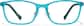 Front view of Kids' Rectangle Glasses P2029316 in Aqua thumbnail