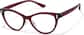 Angle view of Cat-Eye Glasses P2030018 in Red thumbnail