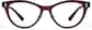Front view of Cat-Eye Glasses P2030018 in Red thumbnail