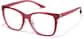 Angle view of Square Glasses P2030318 in Red thumbnail