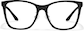 Front view of Lunettes carrées P2030321 in Noir thumbnail