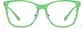 Front view of Square Glasses P2030324 in Green thumbnail