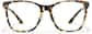 Front view of Lunettes carrées P2030339 in Carapace de tortue thumbnail