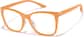Angle view of Square Glasses P2030342 in Orange thumbnail