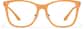 Front view of Square Glasses P2030342 in Orange thumbnail