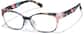Angle view of Rectangle Glasses P2032916 in Black Floral thumbnail