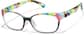 Angle view of Rectangle Glasses P2032921 in Black thumbnail