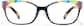 Front view of Rectangle Glasses P2032921 in Black thumbnail