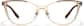 Front view of Cat-Eye Glasses P2033615 in Brown thumbnail
