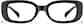 Front view of Rectangle Glasses P2036321 in Black thumbnail