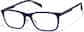 Angle view of Rectangle Glasses P2036716 in Navy thumbnail