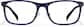 Front view of Rectangle Glasses P2036716 in Navy thumbnail