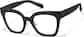 Angle view of Cat-Eye Glasses P2037521 in Black thumbnail