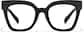 Front view of Cat-Eye Glasses P2037521 in Black thumbnail