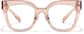 Front view of Cat-Eye Glasses P2037542 in Blush thumbnail
