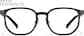 Front view of Lunettes carrées P2041321 in Noir thumbnail