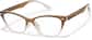 Angle view of Lunettes en plastique à œil de chat  P2045715 in Brun thumbnail