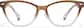 Front view of Lunettes en plastique à œil de chat  P2045715 in Brun thumbnail