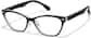 Angle view of Lunettes en plastique à œil de chat  P2045721 in Noir thumbnail